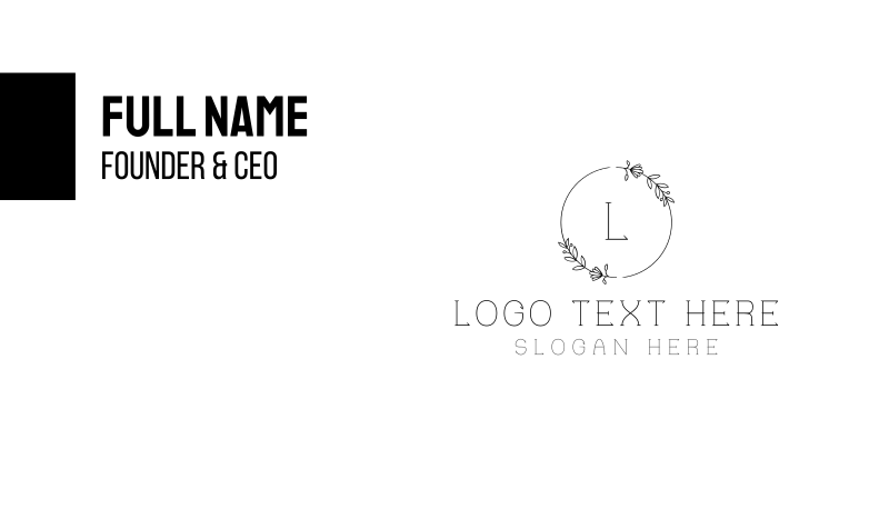Elegant Circle Business Card